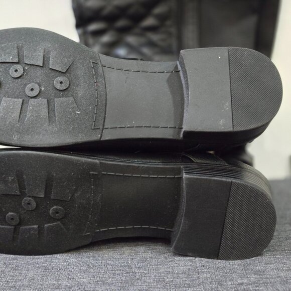 Chanel like Never Worn Riding Boot  Over the Knee Black Boots Size 10 - Picture 8 of 9